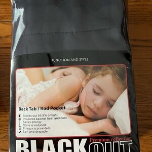 BLACKOUT dark gray curtains